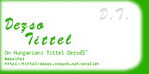dezso tittel business card